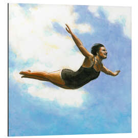 Magnettafel Kunstspringerin in der Luft II