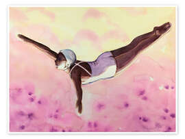 Wandbild  Kunstspringerin in Pink - Sarah Morrissette