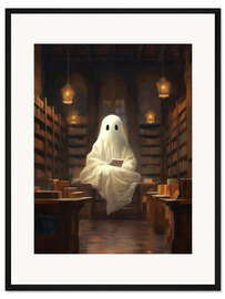 Gerahmter Kunstdruck Geist in der Bibliothek