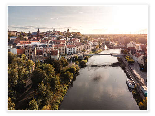 Poster Aerial View of Bernburg