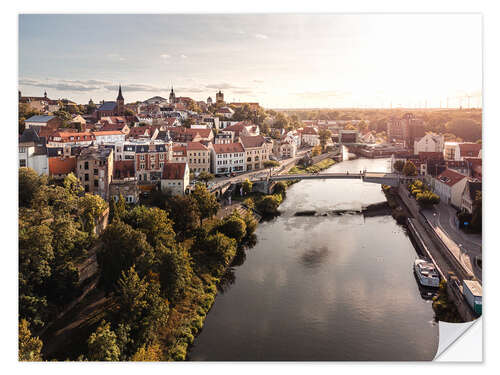 Adesivo murale Aerial View of Bernburg