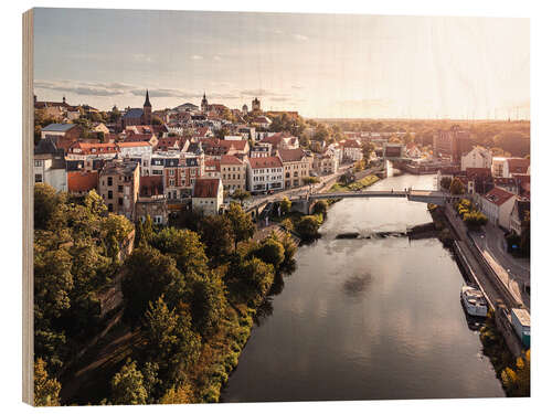 Cuadro de madera Aerial View of Bernburg