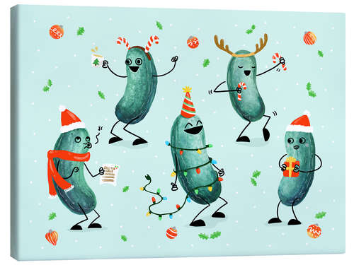 Tableau sur toile Holiday Pickle Party!