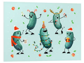 Foam board print Holiday Pickle Party!