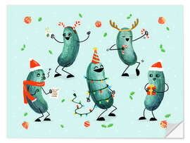 Wall sticker Holiday Pickle Party!