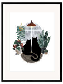 Framed art print Rainy Day Cats