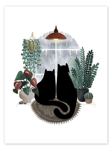 Plakat Rainy Day Cats