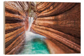 Holzbild Red Canyon in der Taugl Schlucht, Salzburger Land