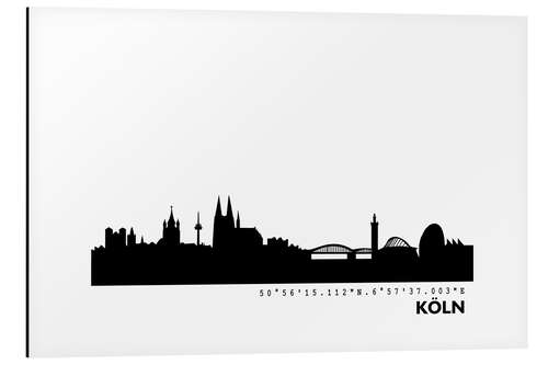 Cuadro de aluminio Cologne Skyline