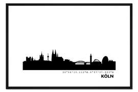 Gerahmter Kunstdruck Köln Skyline
