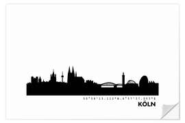 Naklejka na ścianę Cologne Skyline