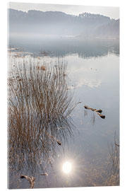 Akrylbilde Morning Mood at Edersee, Hesse