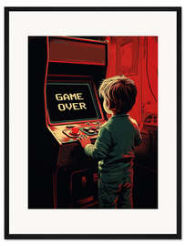 Gerahmter Kunstdruck Game Over