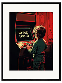 Gerahmter Kunstdruck Game Over