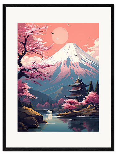 Kunsttryk i ramme Fuji Landscape