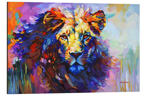 Aluminium print Majestic Lion