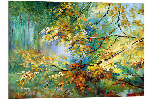 Tableau en plexi-alu The Golden Leaves