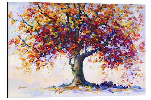 Aluminium print Tree of Heartfelt Hues