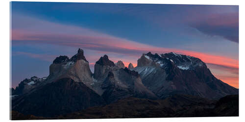 Acrylic print Cuernos in Torres del Paine National Park, Chile