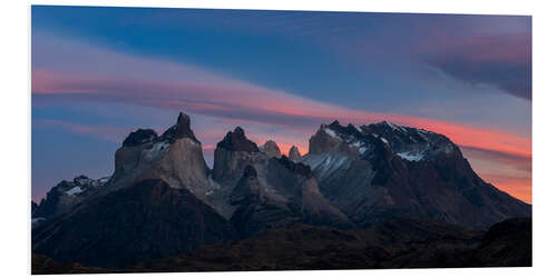 Foam board print Cuernos in Torres del Paine National Park, Chile