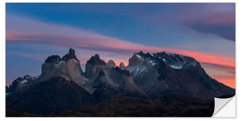 Adesivo murale Cuernos in Torres del Paine National Park, Chile