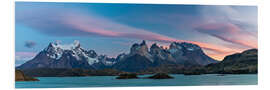 Foam board print Cuernos del Paine in Torres del Paine National Park, Chile