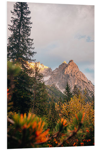 Foam board print Elferkofel in Autumn