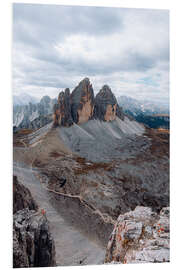 Foam board print Three Peaks