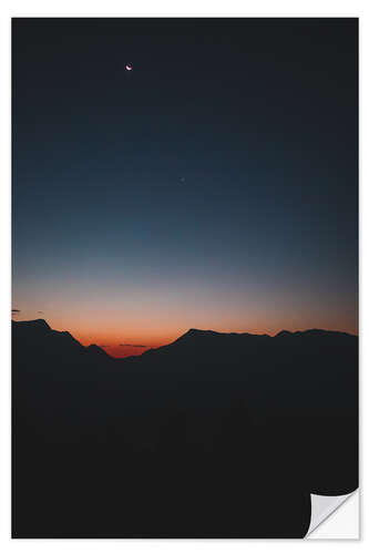 Selvklebende plakat Sunrise at the Watzmann