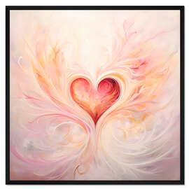 Gerahmter Kunstdruck Herzromantik