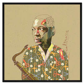 Gerahmter Kunstdruck Jazz Legend John Coltrane