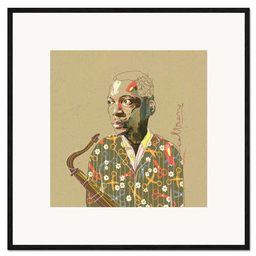 Kehystetty taidepainatus Jazz Legend John Coltrane