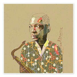 Veggbilde  Jazz Legend John Coltrane - Carlos Quitério