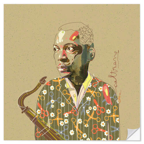 Sticker mural Jazz Legend John Coltrane