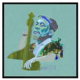 Gerahmter Kunstdruck Porträt von Charles Mingus