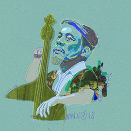 Magnettafel Porträt von Charles Mingus