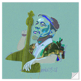 Muursticker Portrait of Charles Mingus