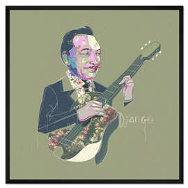 Gerahmter Kunstdruck Die Jazz-Legende Django Reinhardt - Carlos Quitério