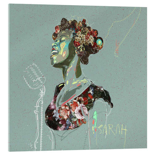 Tableau en verre acrylique Portrait of Sarah Vaughan