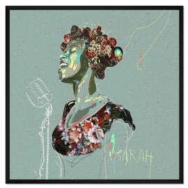 Gerahmter Kunstdruck Porträt von Sarah Vaughan