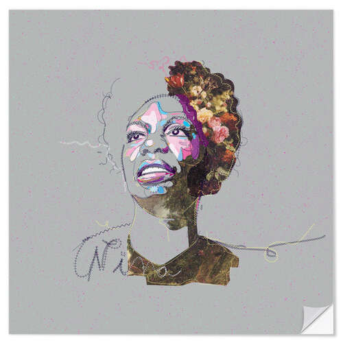 Autocolante decorativo Nina Simone