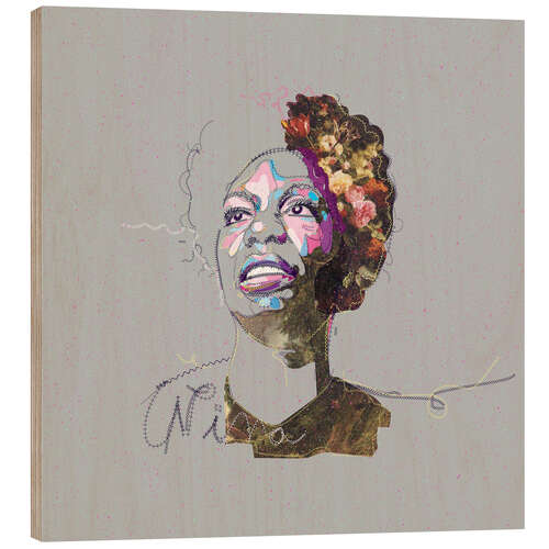 Holzbild Nina Simone