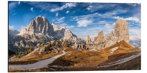 Aluminium print Cinque Torri di Averau