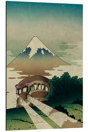 Tableau en aluminium Catbus and Mount Fuji