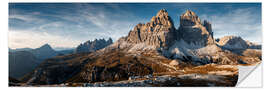 Selvklebende plakat View on Tre Cime di Lavaredo