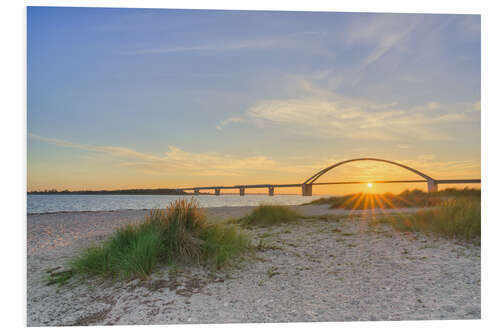 Tableau en PVC In the Evening on the Fehmarnsund Beach