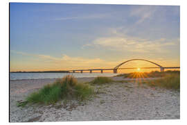 Magnettafel Abends am Fehmarnsund-Strand auf Fehmarn