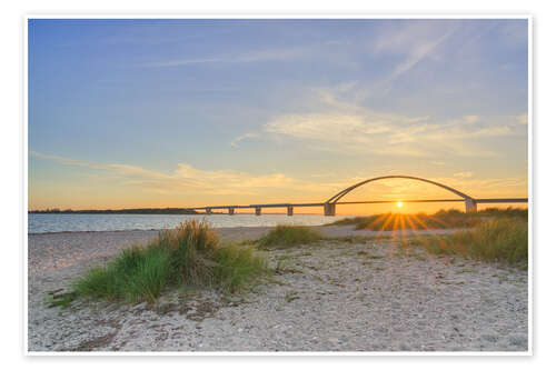 Plakat In the Evening on the Fehmarnsund Beach