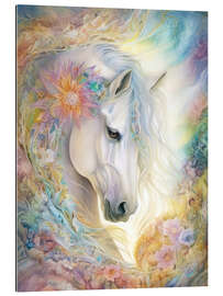 Tableau en plexi-alu Noble White Horse