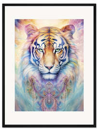 Gerahmter Kunstdruck Spirit Animal - Kraftvoller Tiger